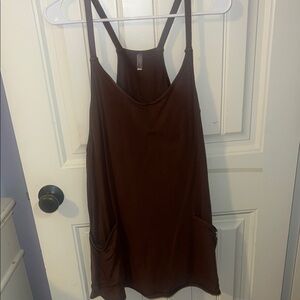 Brown Free People Hot Shot Mini Dress